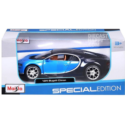 2021 Bugatti Chiron 1:24 Scale Diecast Model Blue by Maisto 31514