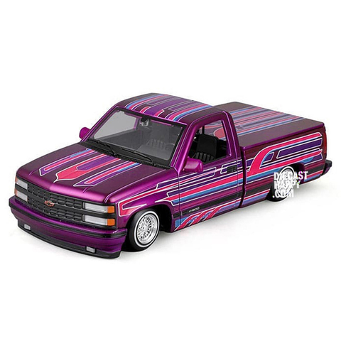 1993 Chevrolet 454 SS Pickup Truck 1:24 Scale Diecast Model Purple by Maisto (NO BOX)