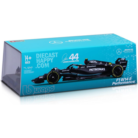 2023 F1 Mercedes AMG W14 Lewis Hamilton #44 1:24 Scale Diecast Model by Bburago