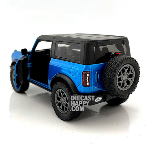 2022 Ford Bronco Hard Top 1:34 Scale Diecast Model Blue by Kinsmart