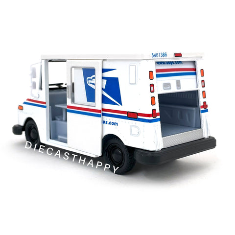USPS Mail Delivery Truck 1:36 Scale Diecast Model White by Kinsmart