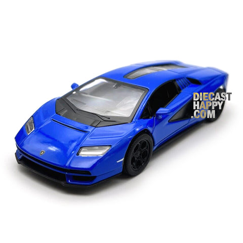 2022 Lamborghini Countach 1:38 Scale Diecast Model Blue by Kinsmart