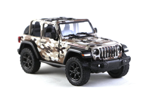 Jeep Wrangler Rubicon 4x4 1:32 Scale Camo Off-Road by Kinsmart (SET OF 3) green brown blue Camouflage