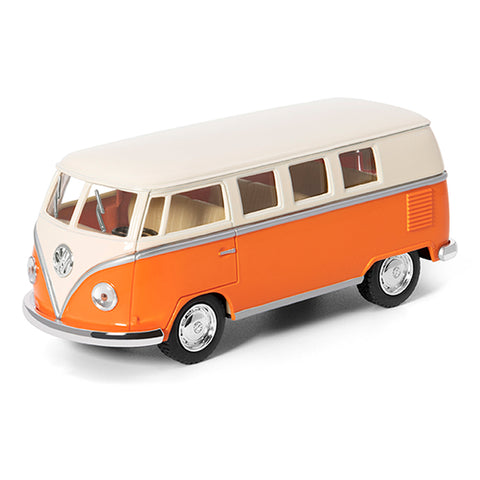 1962 Volkswagen Classic Bus 1:32 Scale Diecast Model in Orange (Ivory Top) by Kinsmart