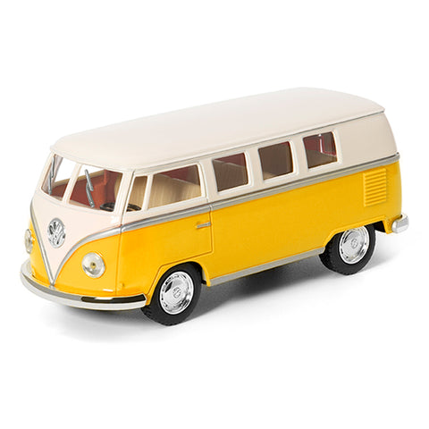 1962 Volkswagen Classic Bus 1:32 Scale Diecast Model in Yellow (Ivory Top) by Kinsmart