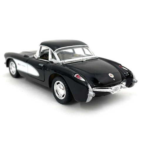 1957 Chevrolet Corvette 1:34 Scale Diecast Model Black by Kinsmart