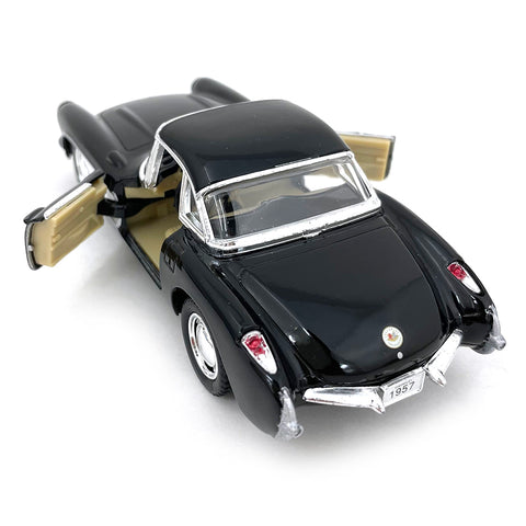 1957 Chevrolet Corvette 1:34 Scale Diecast Model Black by Kinsmart