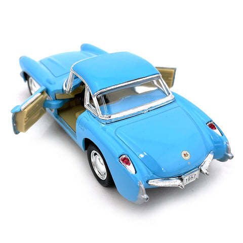 1957 Chevrolet Corvette 1:34 Scale Diecast Model Blue by Kinsmart
