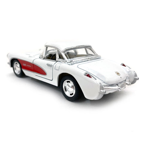 1957 Chevrolet Corvette 1:34 Scale Diecast Model White by Kinsmart