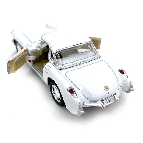 1957 Chevrolet Corvette 1:34 Scale Diecast Model White by Kinsmart