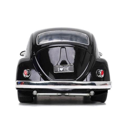 I Love The 50's 1959 Volkswagen Beetle 1:24 Scale Diecast Model Black by Jada 31382