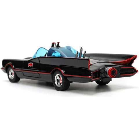 DC Comics Classic 1966 Batmobile with Batman, Penguin & Joker Figures 1:24 Scale Diecast Model by Jada 33737