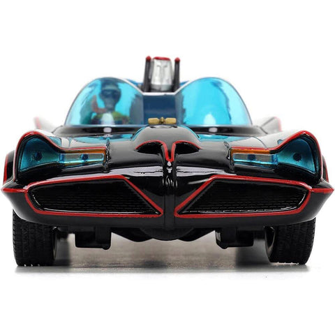 DC Comics Classic 1966 Batmobile with Batman, Penguin & Joker Figures 1:24 Scale Diecast Model by Jada 33737