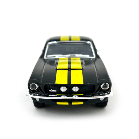 1967 Ford Mustang Shelby GT500 1:38 Scale Diecast Model Black w/ Stripes by Kinsmart
