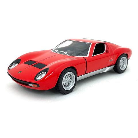 1971 Lamborghini Miura P400 1:34 Scale Diecast Model Red by Kinsmart