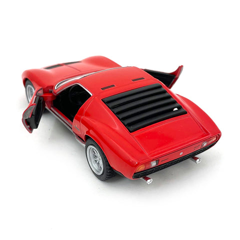 1971 Lamborghini Miura P400 1:34 Scale Diecast Model Red by Kinsmart