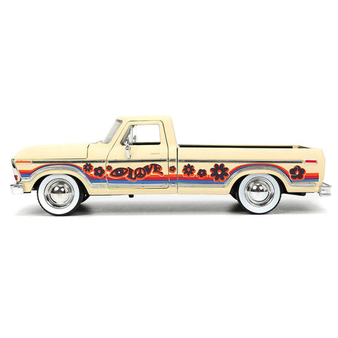I Love The 70's 1979 Ford F-150 1:24 Scale Diecast Model Beige with Decals by Jada 31609
