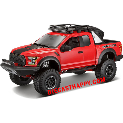 2017 Ford F-150 Raptor 1:24 Scale Diecast Model Red by Maisto