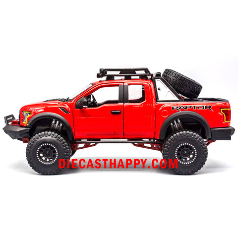 2017 Ford F-150 Raptor 1:24 Scale Diecast Model Red by Maisto
