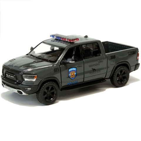 2019 Dodge Ram 1500 1:46 Scale Diecast Model Police Edition Gray / Grey by Kinsmart