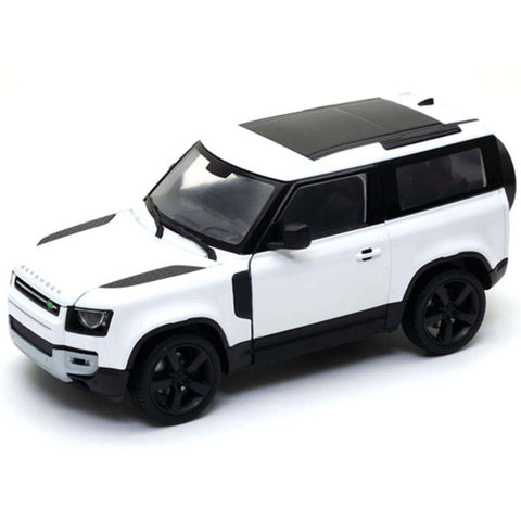 2020 Land Rover Defender 1:24 Scale Diecast Model Metallic Cream White by Welly 24110W-CRM