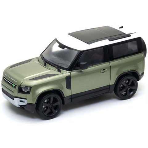 2020 Land Rover Defender 1:24 Scale Diecast Model Metallic Green by Welly 24110W-MGR