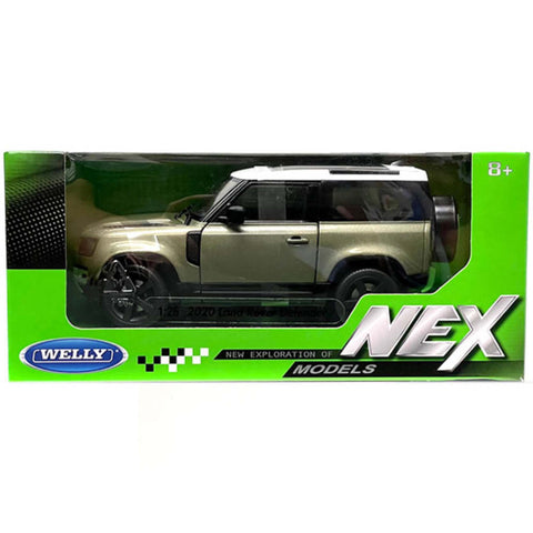 2020 Land Rover Defender 1:24 Scale Diecast Model Metallic Green by Welly 24110W-MGR