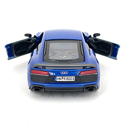 2021 Audi R8 1:36 Scale Diecast Model Blue by Kinsmart diecasthappy.com