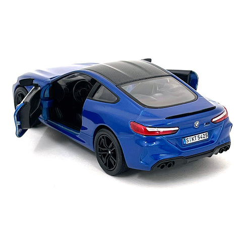 2021 BMW M8 Competition Coupe 1:38 Scale Diecast Model Blue by Kinsmart