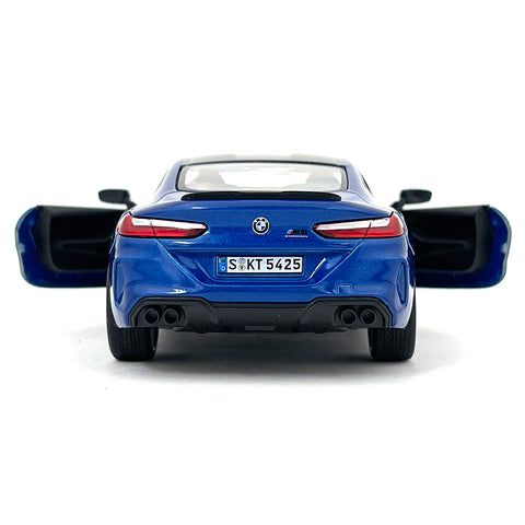 2021 BMW M8 Competition Coupe 1:38 Scale Diecast Model Blue by Kinsmart