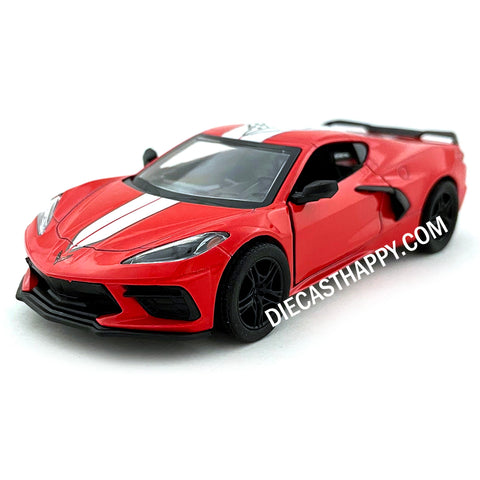 2021 Chevy Corvette C8 1:36 Scale Diecast Model Livery Edition Red by Kinsmart