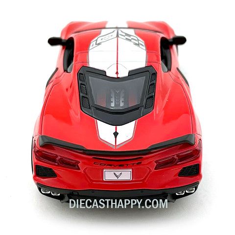 2021 Chevy Corvette C8 1:36 Scale Diecast Model Livery Edition Red by Kinsmart