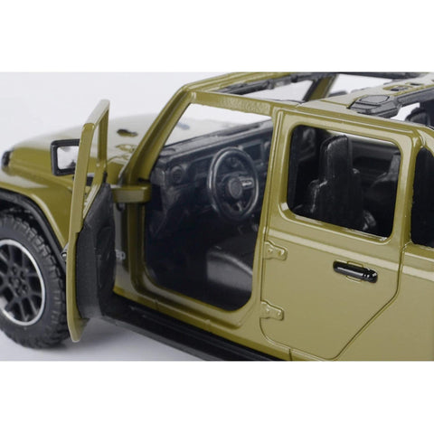 2021 Jeep Gladiator Overland Open Top 1:27 Scale Diecast Model Green by Motor Max 79367