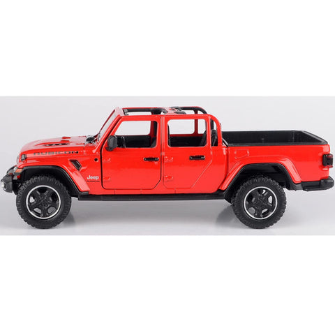 2021 Jeep Gladiator Rubicon Open Top 1:27 Scale Diecast Model Red by Motor Max 79370