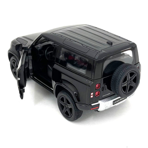 2021 Land Rover Defender 90 1:36 Scale Diecast Model Black by Kinsmart