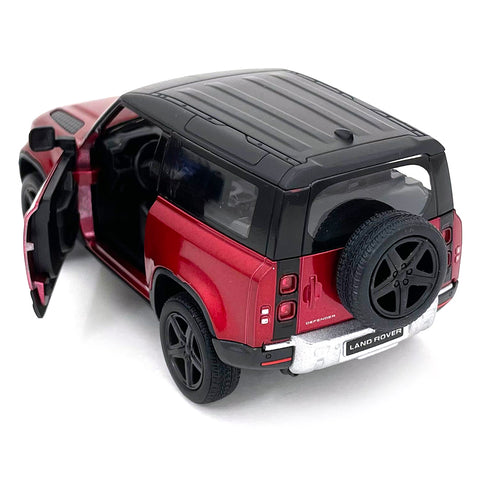 2021 Land Rover Defender 90 1:36 Scale Diecast Model Red by Kinsmart