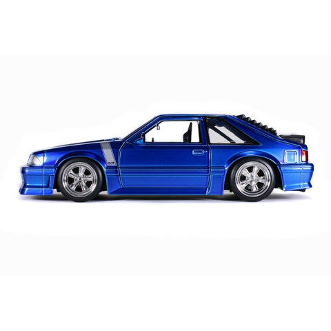 Bigtime Muscle 1989 Ford Mustang GT 1:24 Scale Diecast Model Blue by Jada 31863