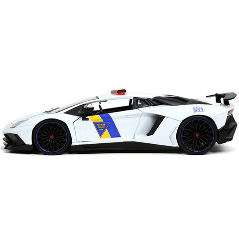 Hyper Spec 2017 Lamborghini Aventador SV LP750-4 1:24 State Trooper Police Car by Jada 32276