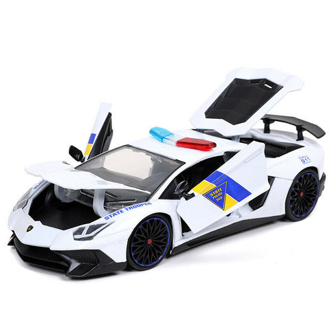 Hyper Spec 2017 Lamborghini Aventador SV LP750-4 1:24 State Trooper Police Car by Jada 32276