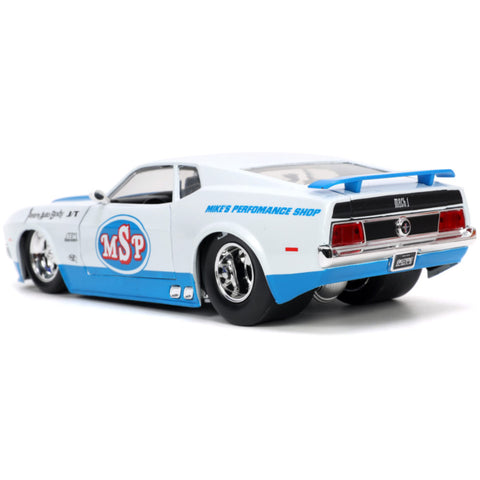 Bigtime Muscle 1973 Ford Mustang Mach 1 1:24 Scale Diecast Model Glossy White by Jada 33858
