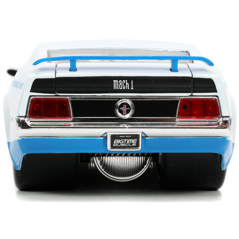 Bigtime Muscle 1973 Ford Mustang Mach 1 1:24 Scale Diecast Model Glossy White by Jada 33858
