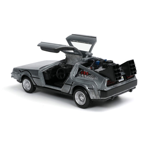 1983 Delorean DMC Back to the Future Time Machine 1:32 Scale Diecast Model by Jada 32185 diecast happy