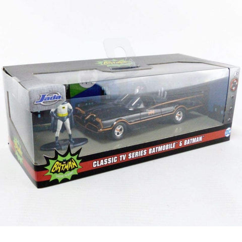 DC Comics 1966 Batmobile with Batman Figure 1:32 Scale Diecast Model Black by Jada 31703