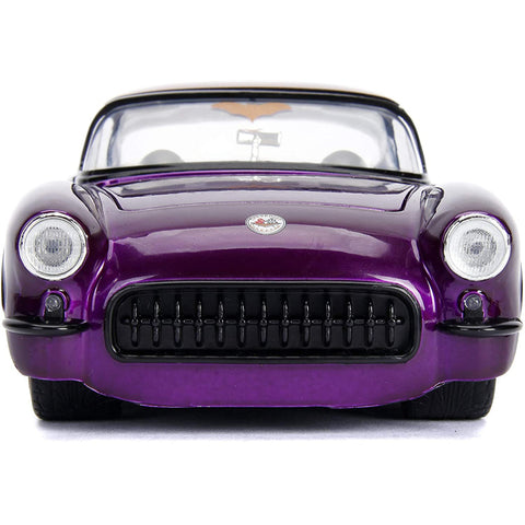 DC Comics Bombshells Batgirl 1957 Chevy Corvette 1:24 Scale Diecast Model Purple By Jada 30457