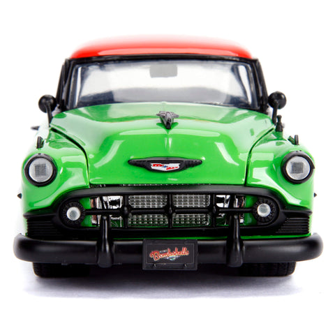 DC Comics Bombshells Poison Ivy’s 1956 Chevy Bel Air with Figure 1:24 Scale Diecast Model by Jada 30455