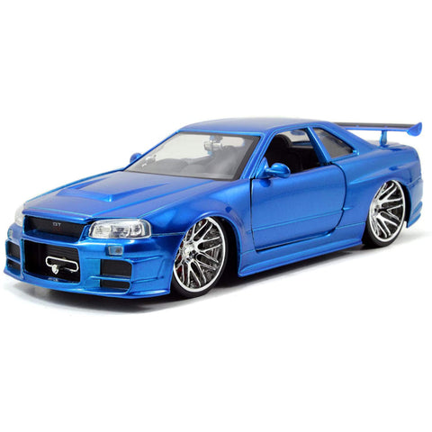 Fast & Furious Brian's 2002 Nissan Skyline GT-R R34 1:24 Scale Diecast Model by Jada 97173