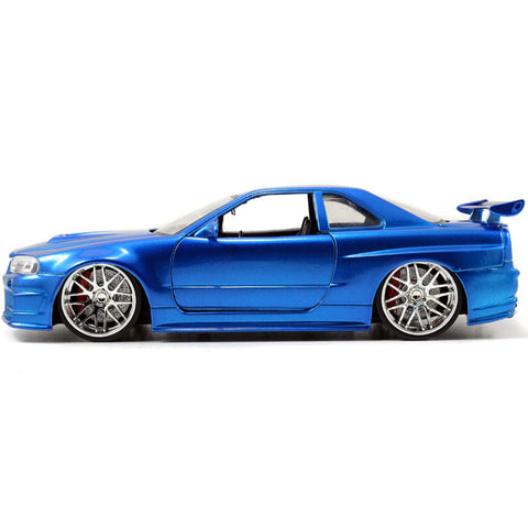 Fast & Furious Brian's 2002 Nissan Skyline GT-R R34 1:24 Scale Diecast Model by Jada 97173
