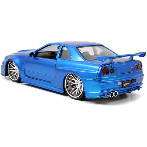 Fast & Furious Brian's 2002 Nissan Skyline GT-R R34 1:24 Scale Diecast Model by Jada 97173