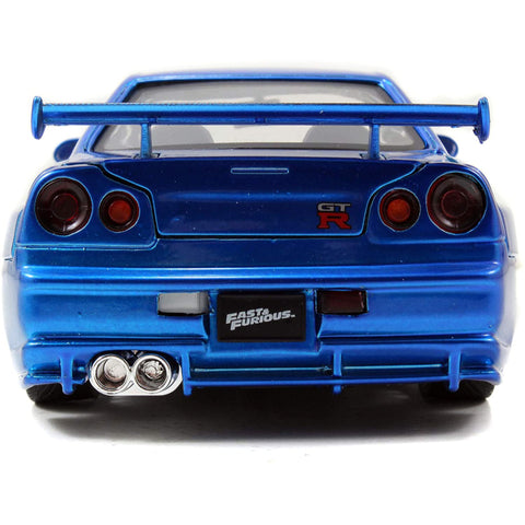 Fast & Furious Brian's 2002 Nissan Skyline GT-R R34 1:24 Scale Diecast Model by Jada 97173