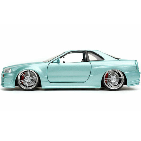 Fast & Furious Brian's 2002 Nissan Skyline GT-R R34 1:24 Scale Diecast Model by Jada 32608